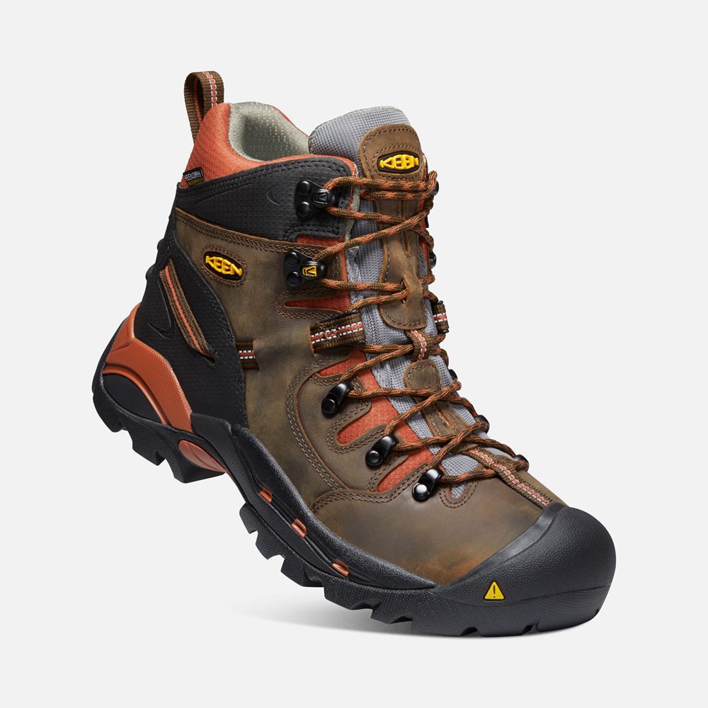 Keen Trekking Bot Erkek Kahverengi - Pittsburgh 6\" (Soft Toe) - Türkiye INMW72680